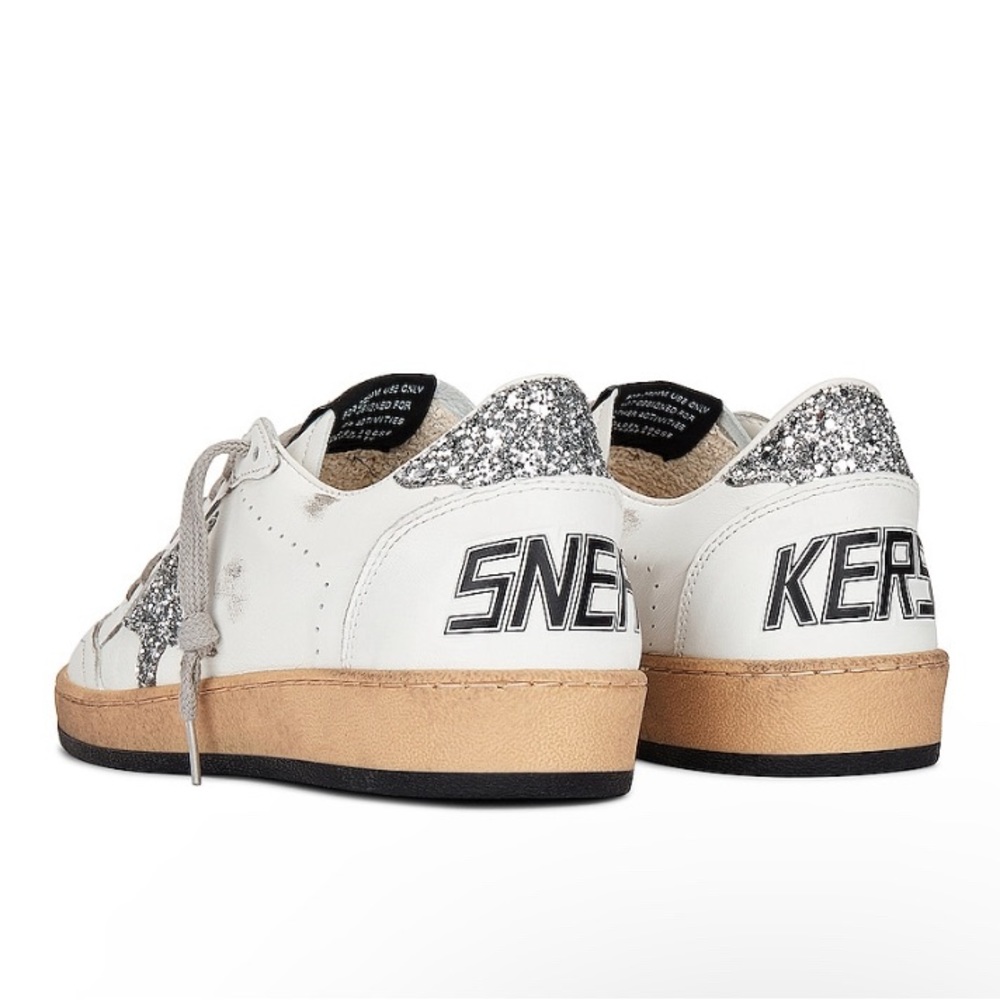 Golden Goose Ball Star Sneaker White, Silver NIB Auth Size - Picture 10 of 13